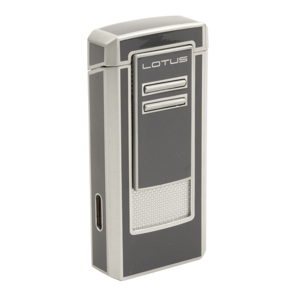 Lotus Cigar Lighters - Commander Triple Torch Black and Gunmetal